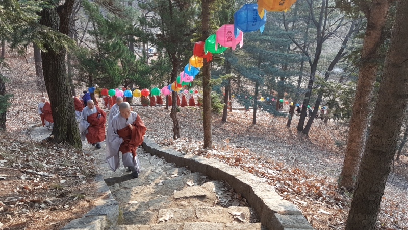 [상월선원 천막결사] 스님 행렬