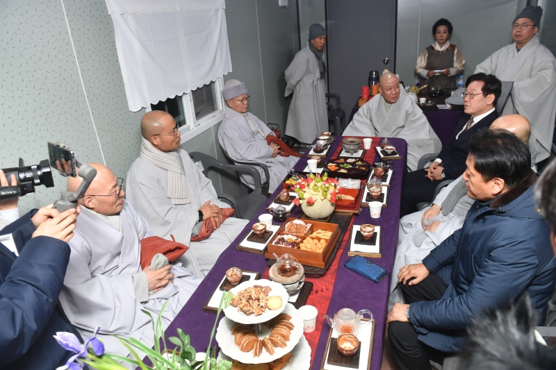[상월선원 천막결사] 이재명 대통령 방문